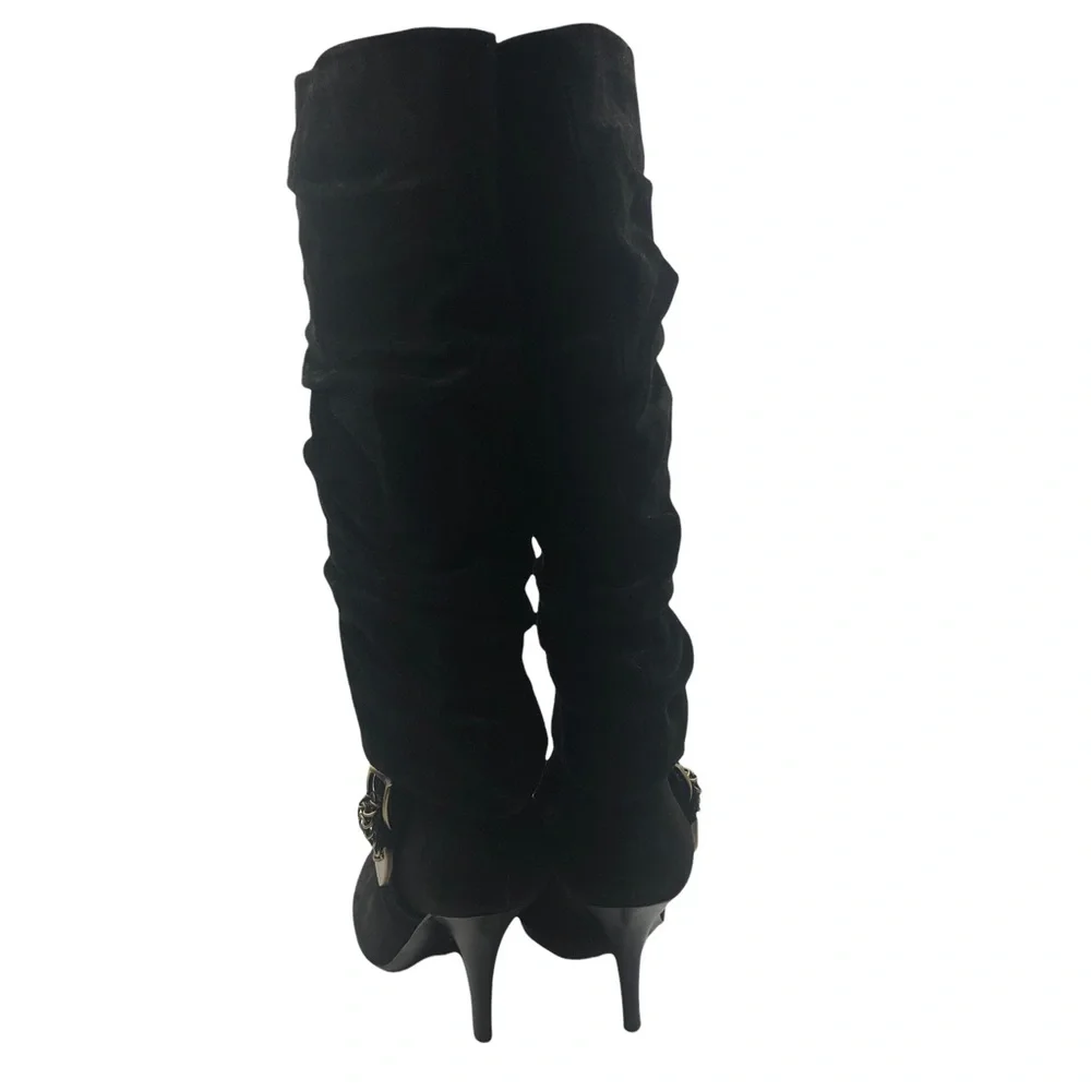 Dior Suede Tall Boots Black Leather US 39 - Picture 8 of 16